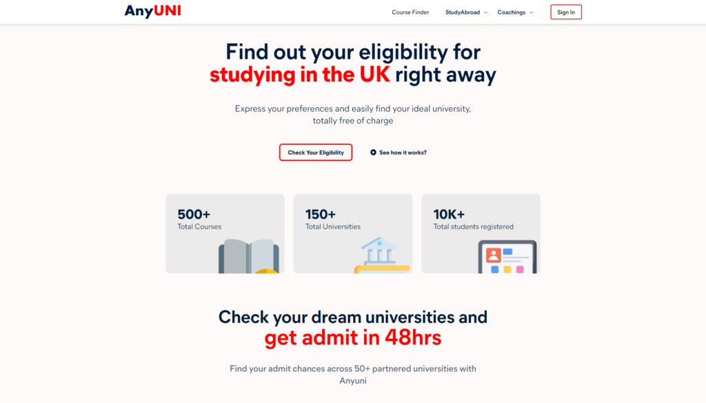 Anyuni Landing Page